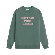 Parisisk Slogan Sweatshirt