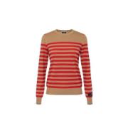 Rød Stribet Sweater Coqueline Boutique Luksus