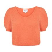 Kortærmet Brændt Orange Pullover