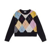 Harlequin Multifarvet Diamant Sweater