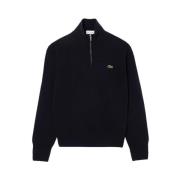 Blå Uld Zip-Up Sweatshirt AW24