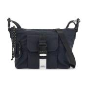 Tekstil Crossbody Taske med Lynlås