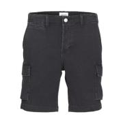 Sort Cargo Shorts Slim Fit