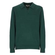 Grøn Uld Cashmere Sweater Krave Logo