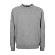 Merino og bomuld rund hals sweatshirt