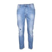 Grå Bomuld Elastan Jeans