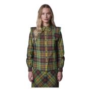 Velvet Grunge Plaid Skjorte