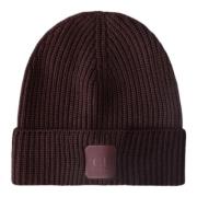 Uld Patch Beanie i Ekstrafin Uld