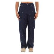 Navy Heart Rivets Jeans