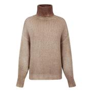 Luksus Beige Sweater Italiensk Fremstillet