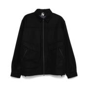 Panel Wool Blend Jacket Sort