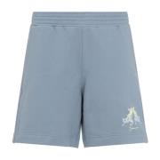 Casual Grey Blue Shorts