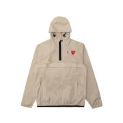 Beige K-Way Jakke med Logo