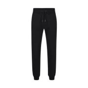 Sort jogger regular fit bukser i fleece med bjørnemotiv