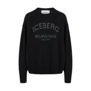 Grå crewneck sweater med logo