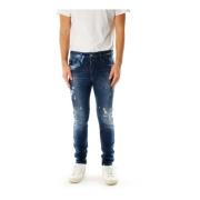 Slim Fit Jeans med brugte effekter