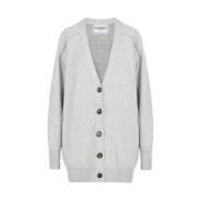 Uld blanding cardigan med logo