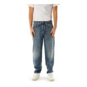 Afslappet Tapered Fit Mid Waist Jeans