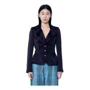 Stribet Jacquard Skræddersyet Blazer