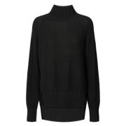 Asymmetrisk uldblandet sweater