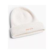 Hvid Beanie Hat Vintermode