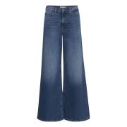 Blå Bomuld Bootcut Jeans