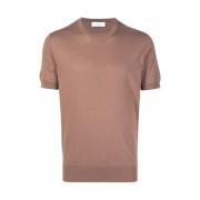 Brun Bomuld Rund Hals T-Shirt