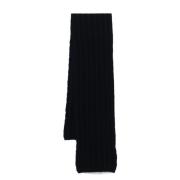 Midnight Blue Cashmere Cable Knit Scarf