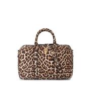 Leopard Print Boston Taske