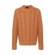 Orange Kabelstrik Sweater