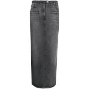 Stonewashed Denim Nederdel