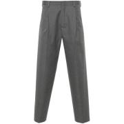 Grå Twill Tapered Leg Bukser