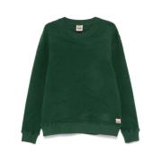 Grøn Fleece Strik Sweater