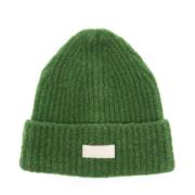 Grøn Uld Beanie Hat