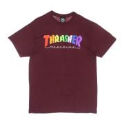 Multifarvet Regnbue Tee Maroon Herre T-shirt