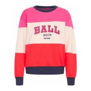 Sporty Lilac Rose Sweatshirt med Cool Print