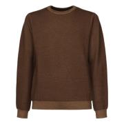 Brun Crew Neck Sweater med Logo