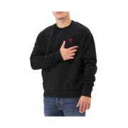 Sort Sweater med Rød Logo