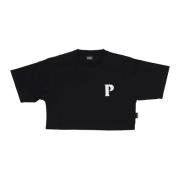 Sort Croptop Tee med Pyromantics Logo