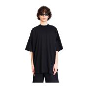 Sort Logo Broderet Oversized T-Shirt