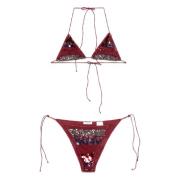 Merlot Sequins Stripe Microkini