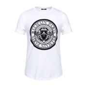 Hvid Bomuld Logo T-Shirt Blason