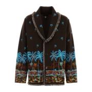 Hawaiian Broderet Uld Cardigan