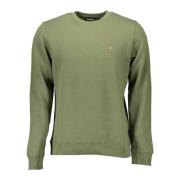 Grøn Sweatshirt med Broderet Logo