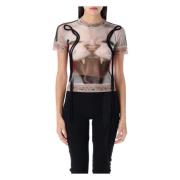 Kat Print Mesh T-shirt