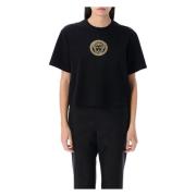 Sort Guld Medusa Crop T-Shirt