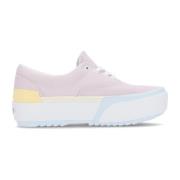 Pastel Lav Top Sneaker med Platform