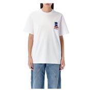 Hvid Window Broderet T-shirt