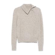 Beige Højhalset Sweater AW24