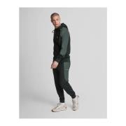 Farveblok Herre Tracksuit Sort